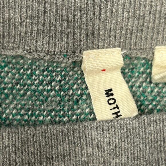 Moth Green/Gray chevron sweater wool blend texturized skirt Women’s Size xs - Picture 5 of 13